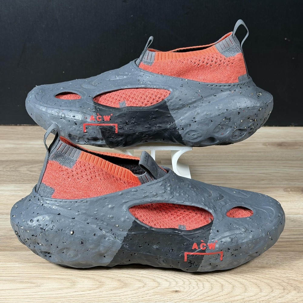 Converse x A COLD WALL Sponge Crater CX Shoes Mens 9 Gray Orange Slip On A02613C